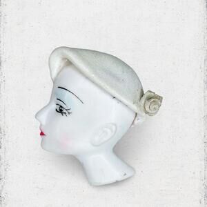 84. Cream Ladyface Brooch